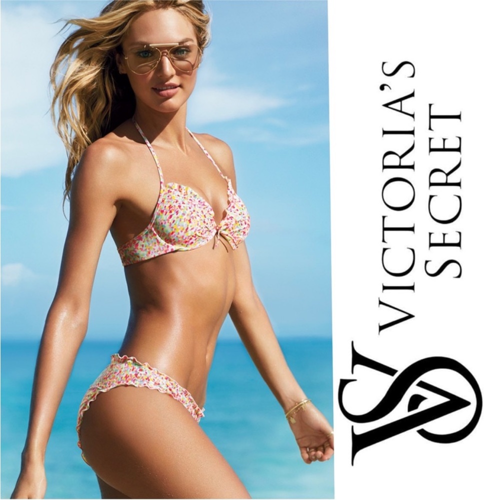 Victoria's Secret Confetti Bikini Set - Multicolor - 34D Medium